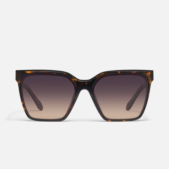 Quay Australia Accessories - QUAY Level Up Tortoise Shell Good Frame Square Sunglasses Smoke Taupe Polarized